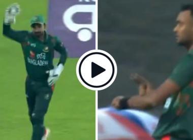 Watch: Shoriful Islam taunts Sri Lanka with ‘timed out’ celebration following World Cup controversy