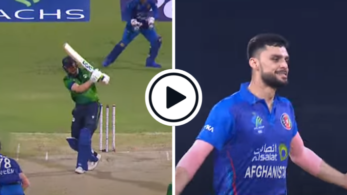 Watch: Naveen-ul-Haq rattles stumps twice in first two balls with hooping inswingers v Ireland