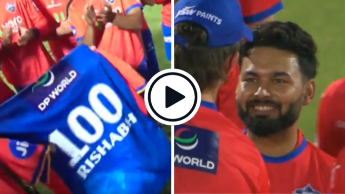 Watch: Rishabh Pant presented with special jersey ahead of 100th IPL match