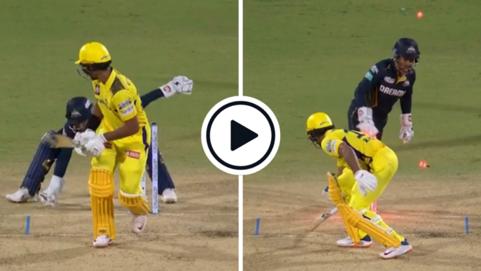 Watch: Rachin Ravindra loses sight of ball and wanders out of crease to be stumped in bizarre fashion