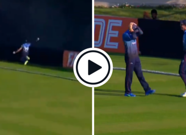 Watch: David Wiese, 38, plucks one-handed leaping screamer on the boundary
