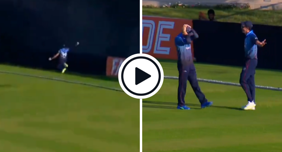 David Wiese took a brilliant one-handed boundary catch against Oman