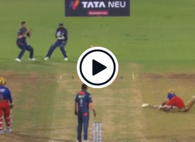Watch: RCB batter slips mid-pitch, gets run out by Nicholas Pooran's direct-hit from deep