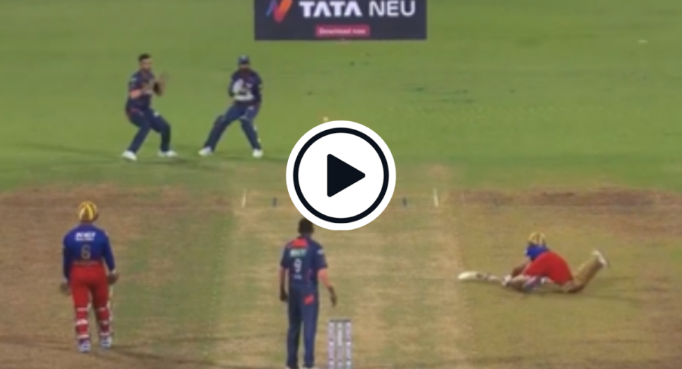 Watch: Mayank Dagar was out in hilarious circumstances as he was caught short of the ground after tumbling in the middle of the pitch