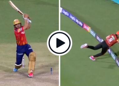 Watch: Three drops, three sixes – Punjab Kings fall just short in nine-ball final over