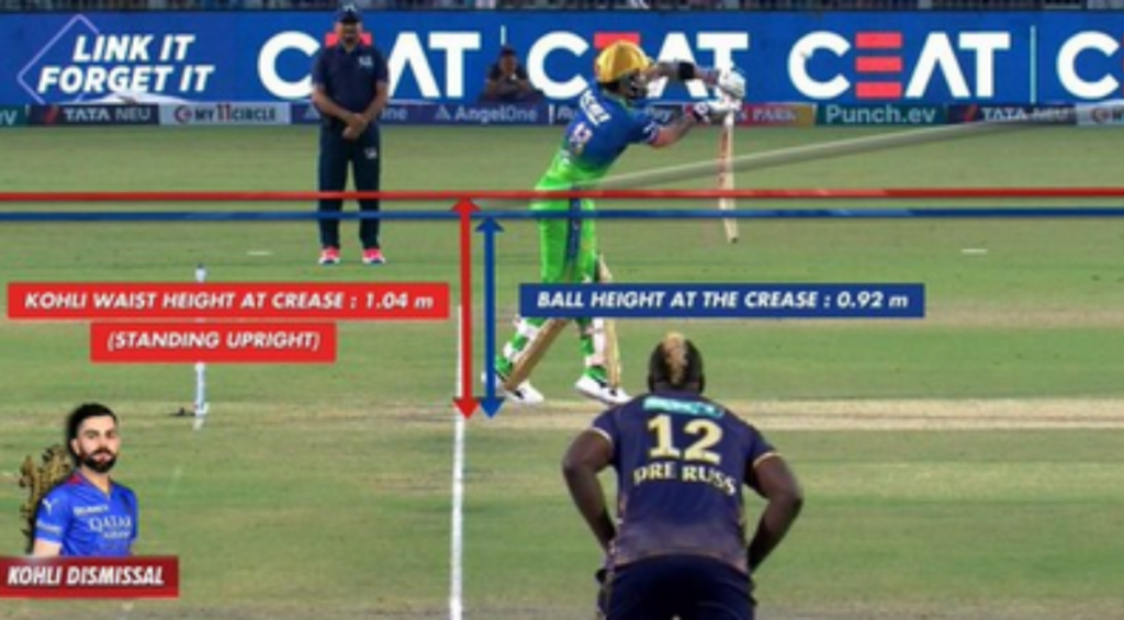 TV replays confirm legality of Virat Kohli's dismissal against KKR