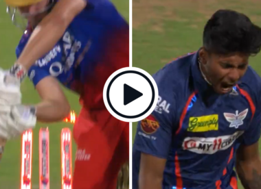 Watch: ‘Child of wind’ Mayank Yadav hits top of off, ball flies over the boundary in rapid spell