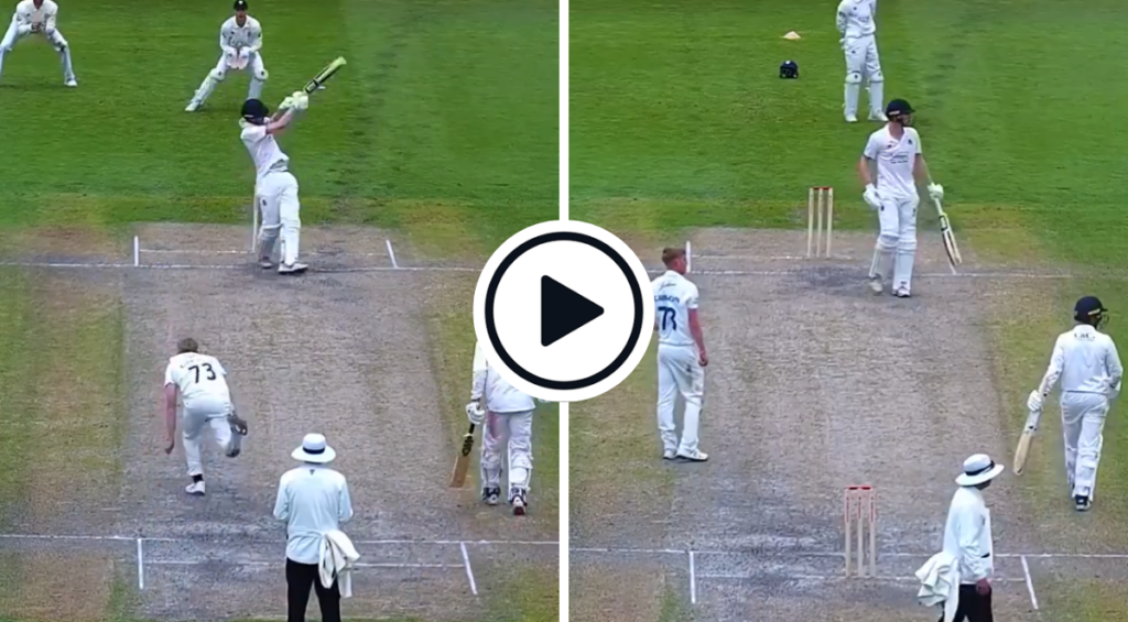 Rocky Flintoff plays a shot during Lancashire's against Durham in the Second XI Championship