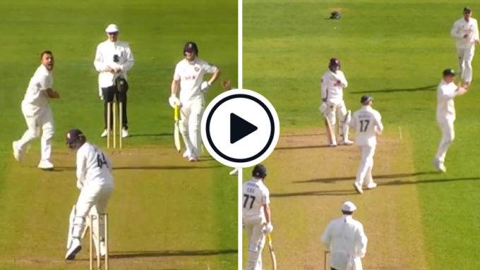 Watch: Dean Elgar doesn't realise he's been bowled after maiden Essex knock ended by bail-trimmer
