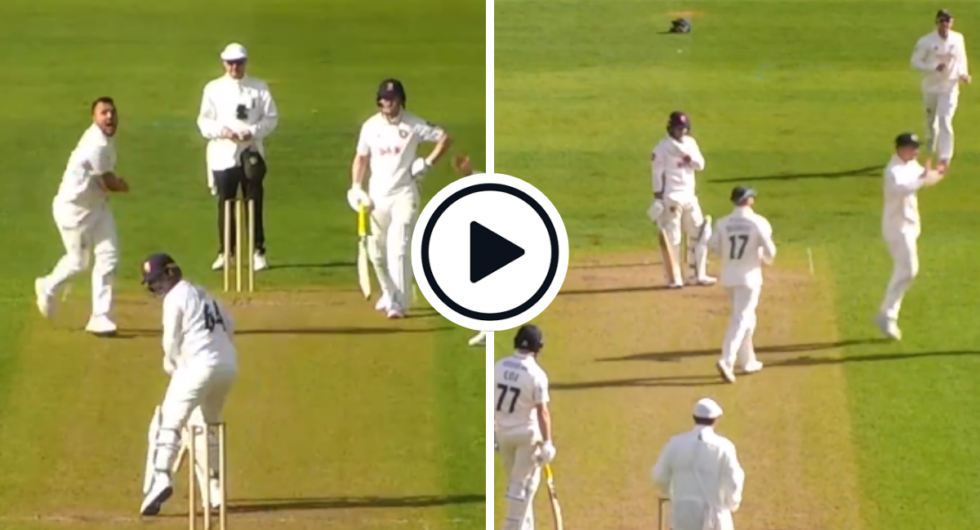 Watch: Dean Elgar stood shell-shocked following his dismissal on 80 in the ongoing 2024 County Championship