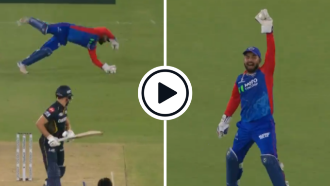 Watch: Wrong-footed Rishabh Pant dives to his left to catch David Miller