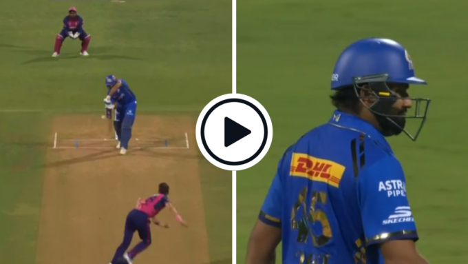 Watch: Rohit Sharma equals most ducks in IPL, falls first ball to spark incredible Mumbai Indians collapse