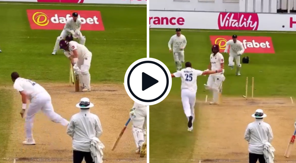 Ollie Robinson bowls perfect yorker