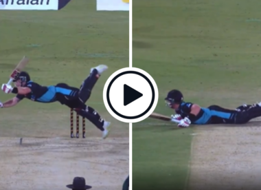 Watch: Tim Seifert leaps outside pitch to play wide ball off Mohammad Amir