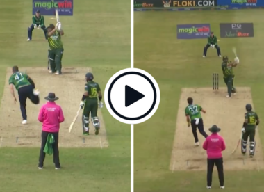 Watch: Azam Khan smashes three consecutive sixes in series-levelling blazing cameo for Pakistan