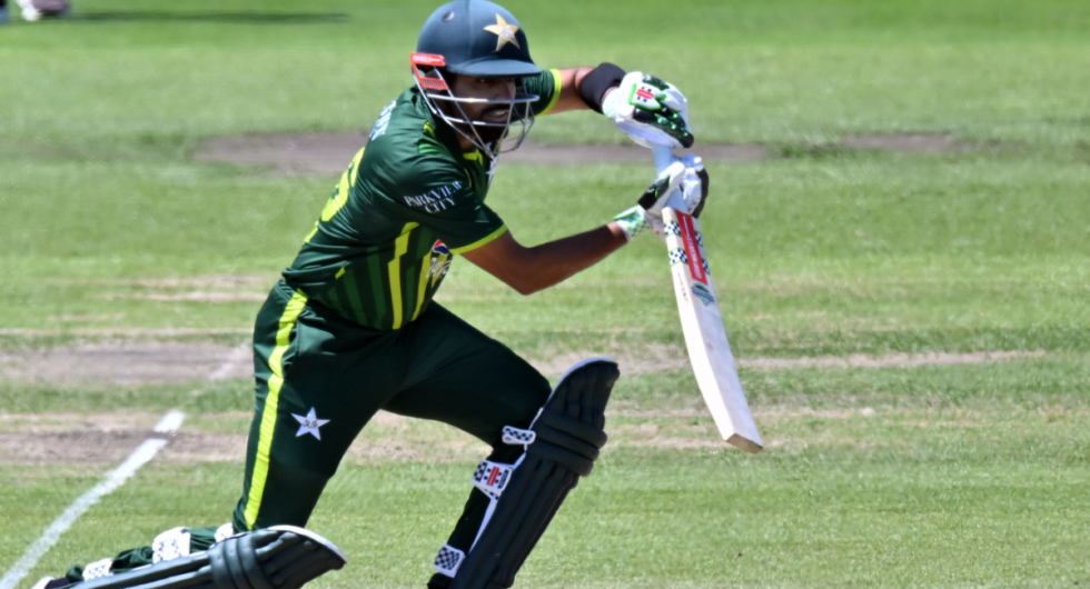 Babar Azam of Pakistan bats during game five of the Men's T20 International series between New Zealand and Pakistan at Hagley Oval on January 21, 2024 in Christchurch, New Zealand.