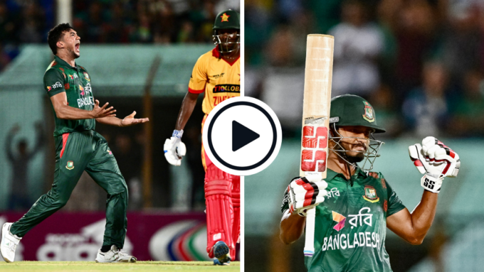 Watch highlights, BAN vs ZIM, 1st T20I: Debutant Tanzid, Taskin shine in Bangladesh win