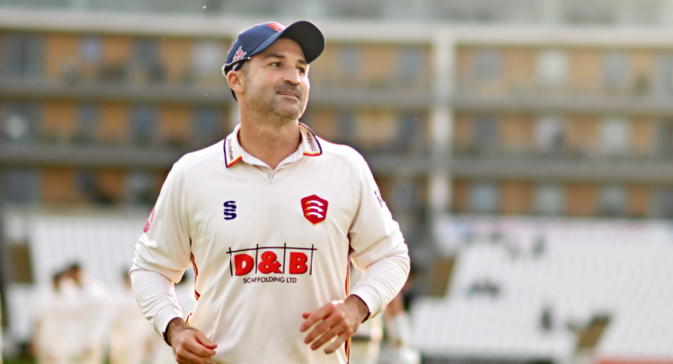 Dean Elgar walking off the field while playing for Essex in the 2024 County Championship