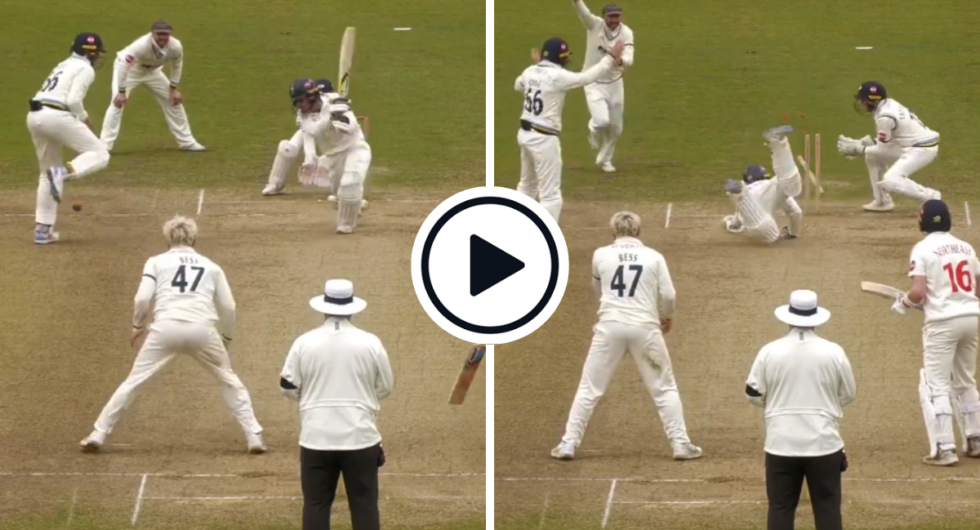 Joe Root effects a run out while playing for Yorkshire in the County Championship 2024 Division 2 fixture against Glamorgan