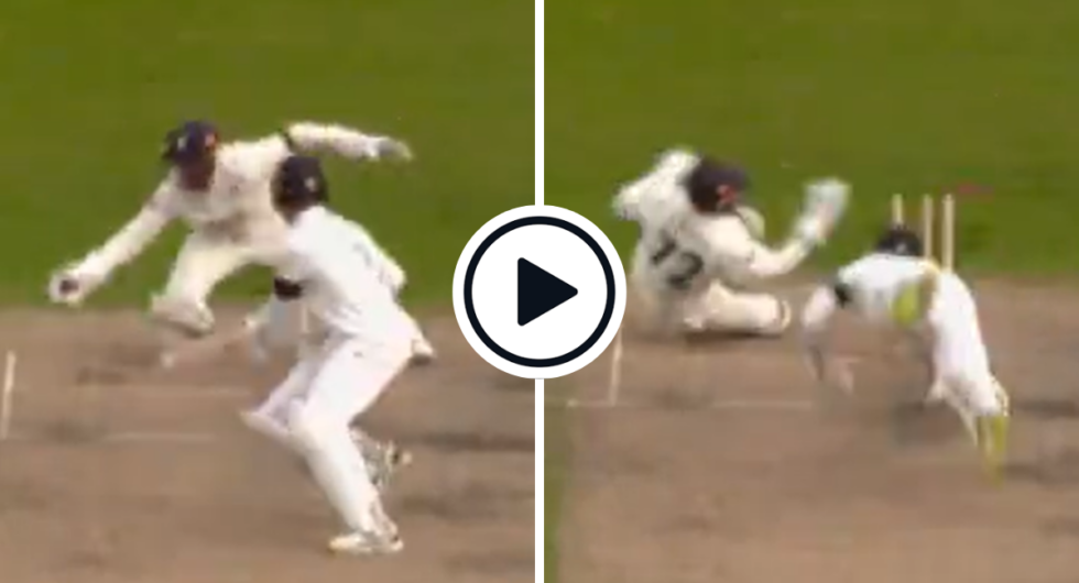 Kent wicketkeeper Harry Finch’s exceptional stumping