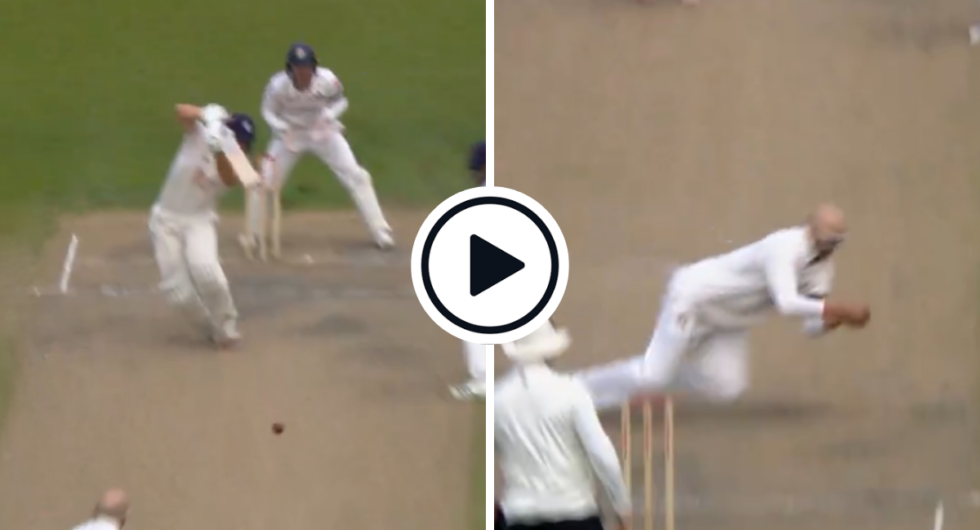 Nathan Lyon grabs full-stretch catch off own bowling
