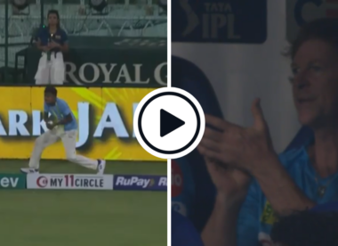 Watch: Jonty Rhodes gestures signing up ball kid after he catches Marcus Stoinis six